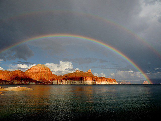 rainbow landscape photo